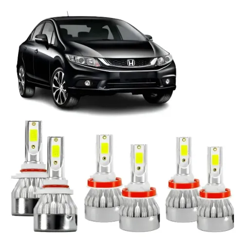 Kit Ultra Led Honda Civic 2012/2016 7200 Lúmens 6500k