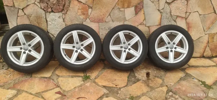 Rodas Audi Aro 16 + adaptadores furação 4X100 + 20 parafusos. Parcelado 12X. Analiso troca