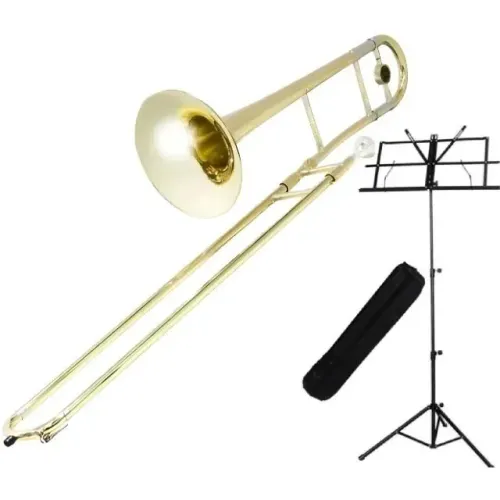 Trombone de Vara Harlem NOVO + Estante Partitura- Parcelo - Envio p/ todo Brasil - OLX PAY
