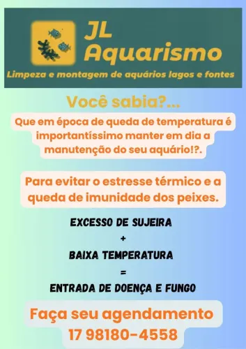Aquário limpeza