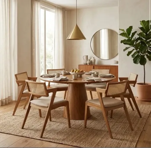 Conjunto de Jantar Bellacorte Redondo 6 Lugares