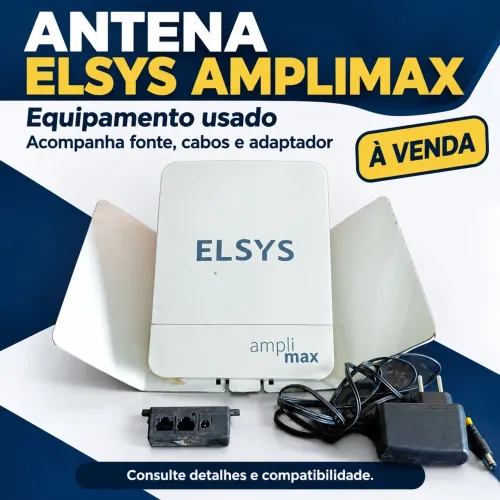Antena Elsys Amplimax com Fonte e Acessórios