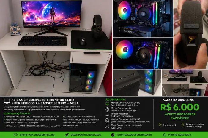 ? SETUP GAMER COMPLETO - PRONTO PARA USAR