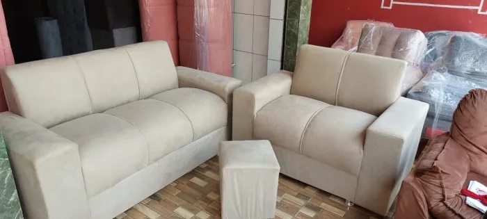 JOGO DE SOFÁ + PUFF DIRETO DA FÁBRICA