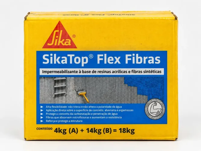 Impermeabilizante Flexível com Fibras Sikatop Flex Fibras 18kg