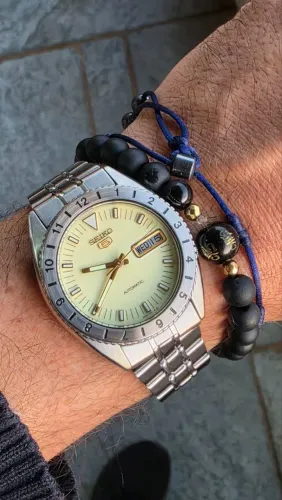 Relógio Seiko 5 Automático 7009a Anos 80 Luminoso Natulite