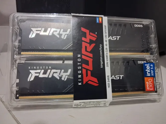 Memória Ddr5 16gb Kingston Fury 2x8gb