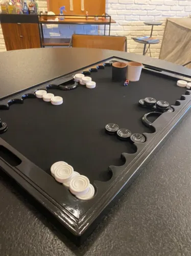 Mesa de Gamão Oficial em Madeira Maciça - BrinqueLazer
