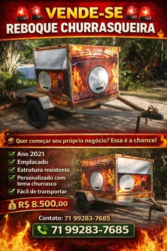 Carretinha reboque fechada 