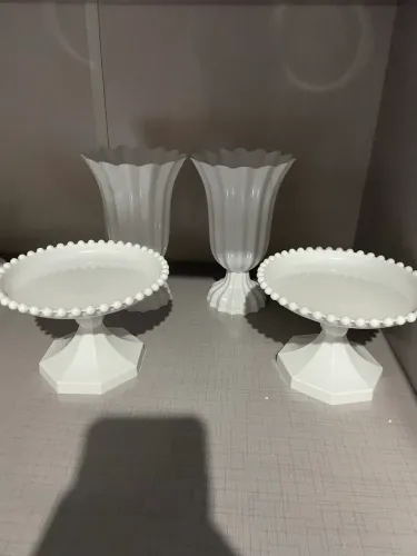 Jarra e bandeijas festa/decoração branco