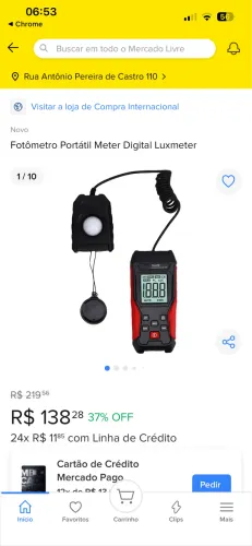 Medidor De Luz Digital 0-200.000 Lux Lcd Digital Pocket Ligh