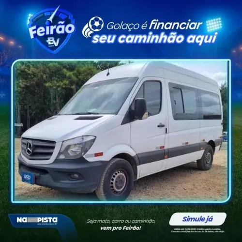MB SPRINTER 415 ANO 2019 TETO ALTO COM 466 MIL KM  - 16 LUGARES - REPASSE