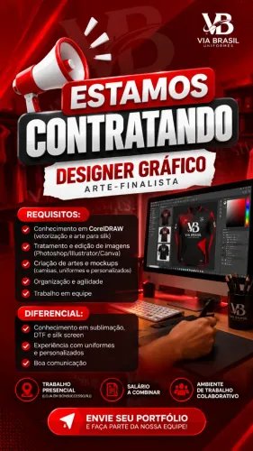 Vaga para Designer Gráfico