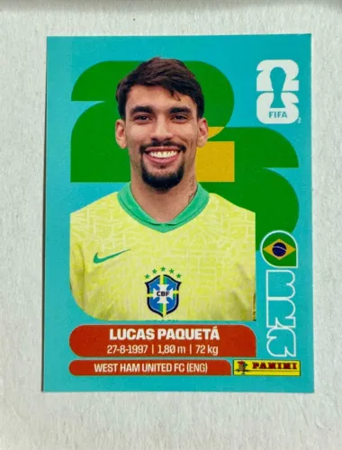 Figurinha Avulsa Copa 2026 - Lucas Paqueta - BRA