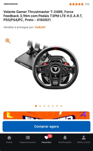 Volante Gamer Thrustmaster T-248R, Force Feedback