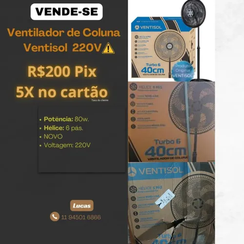 Ventilador coluna ventisol