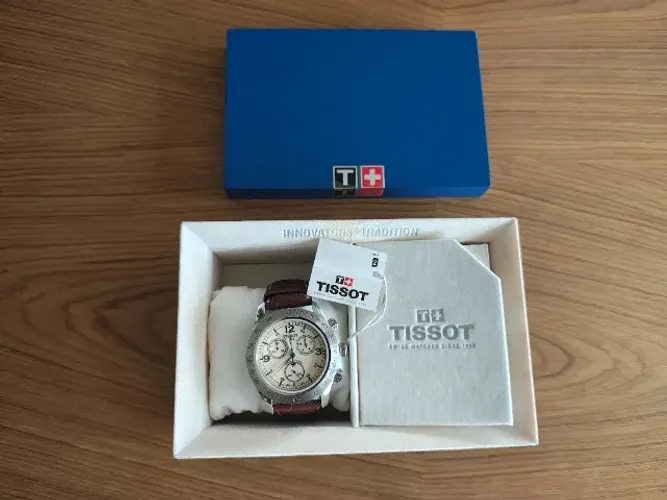 Tissot V8 Steel Chronograph Brown Leather Men's Watch