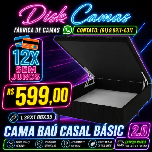 Seu Quarto Mais Organizado com a Cama Baú Casal Basic 2.0