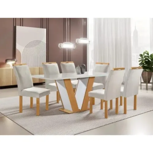 CJ MESA 6C CEL MOVEIS QATAR RETANGULAR 160X80 TAMPO LONDRES PLUS C/VIDRO