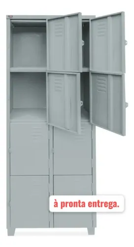 armario de vestiario com 8 porta pequenas