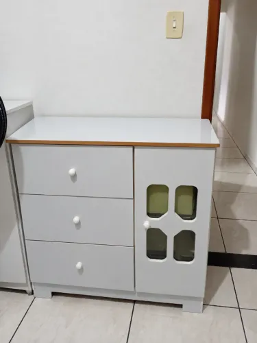 Conjunto quarto completo infantil/bebê - guarda roupa, cômoda e berço