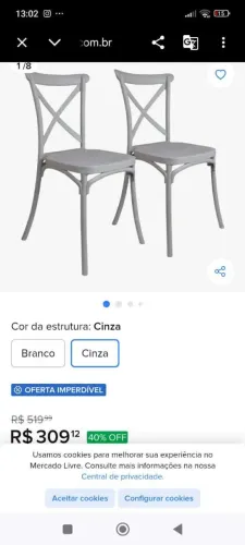 Cadeiras por apenas R$50,00 as três novas