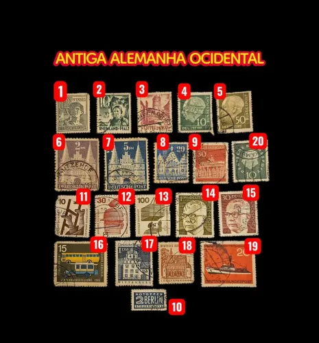 SELOS DA ANTIGA ALEMANHA OCIDENTAL