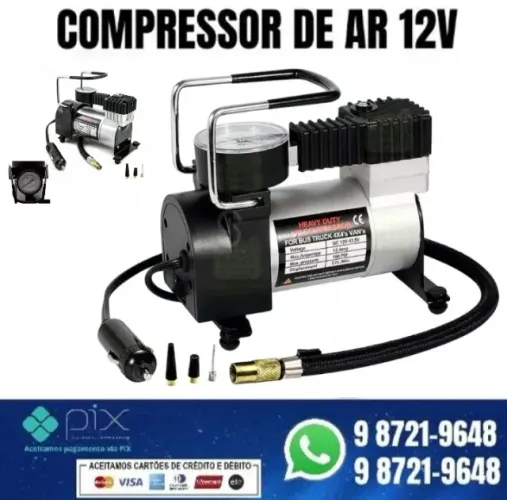compressor 12v para carros moto vans 150psi para emergência