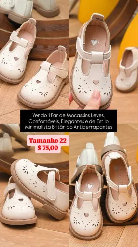 Para CRIANÇA - pé 22: Sapatinho mocassin britânico 