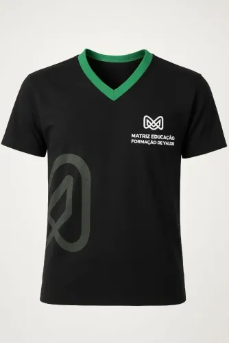 Matriz - Camisa Malha Preta Ens. Médio