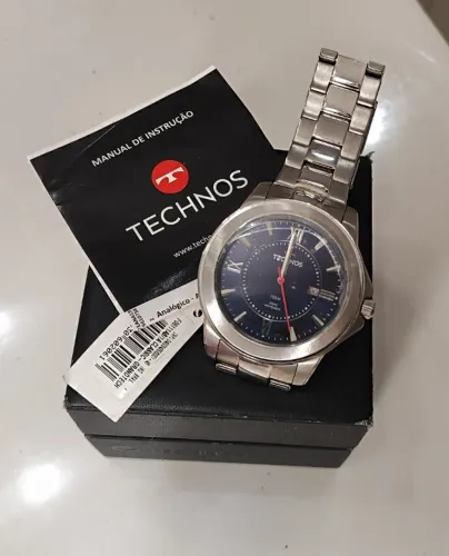 Technos Classic Grandtech - todo em aço inoxidável, à prova d'água, 100 metros 