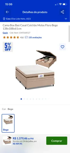 Cama de casal conservada