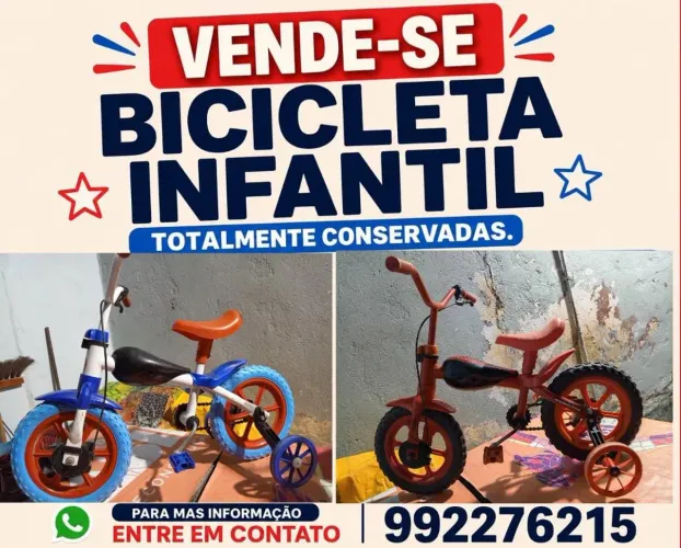Bicicleta infantil R$250 cada ou R$400 as duas