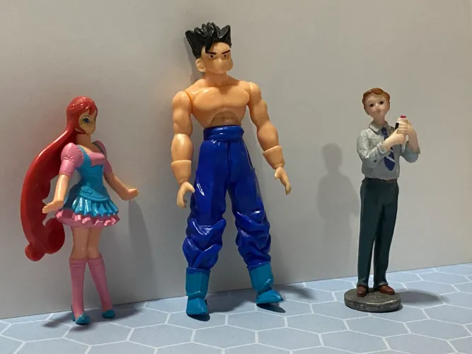 Figura de ação Bandai Dragon Ball Z Gohan dos anos 1990 da Coleção Super Battle