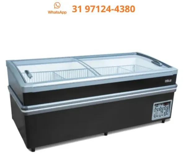 Ilha para Congelados Vidro Curvo 940L 2M Polar