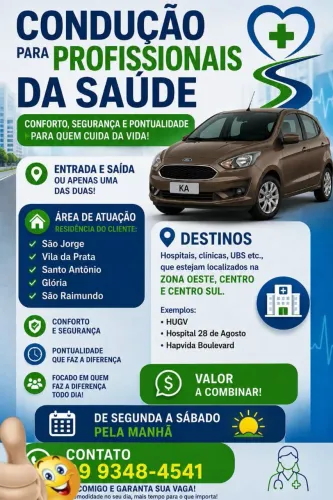 Condução para profissionais da Saude