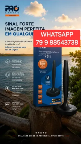 ANTENA TV INTERNA E EXTERNA CABO 3M ORIGINAL