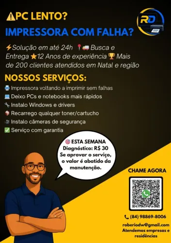 Assistência Técnica: Computador, Notebook e Impressora - Natal e Região