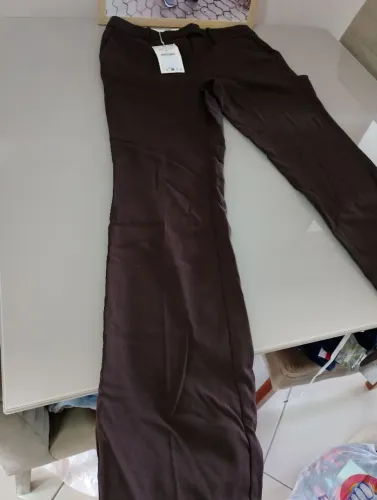 Calça reta marrom social ZARA