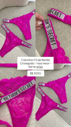 Calcinha vs tamanho g/gg