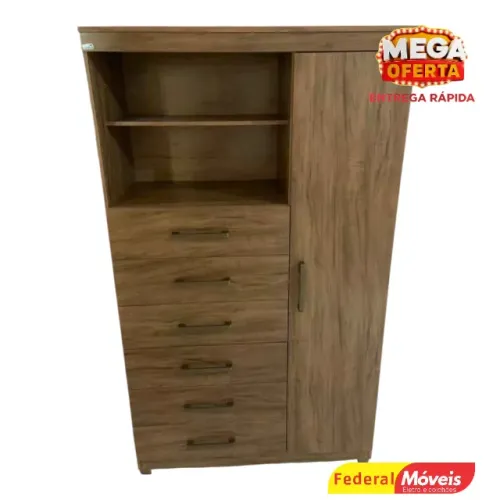 Cômoda Multiuso 6G 1P (sem pés) - Últimas Unidades!