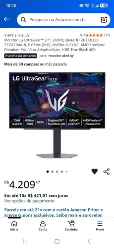 Monitor OLED 2K 240HZ