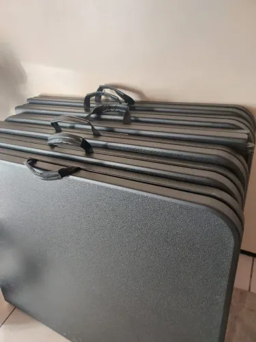 Mesa Dobrável 1,8m Preta - Ideal para Festas e Eventos!