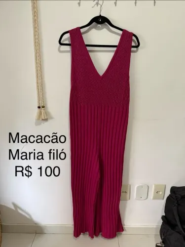 Macacão longo fúcsia "Maria Filó"