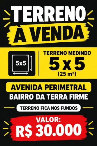 Terreno nos fundos