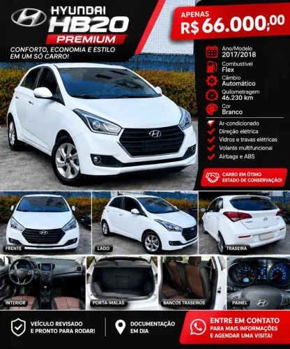 Hyundai HB20 Premium 1.6 Flex 16V Aut. 2018