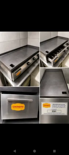 OPORTUNIDADE ÚNICA. Em estado de NOVA . Chapa GRANDE da marca COSTA E FIO 3 acendedores.