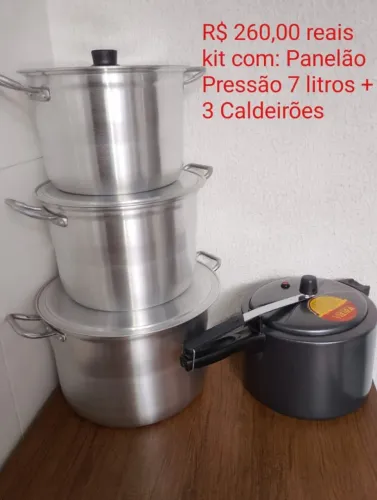 Panelas Maiores, kit 4 Peças 