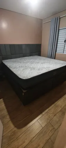 Cama completa king com baú