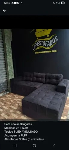 Sofá chaise a pronta entrega promoção aproveite